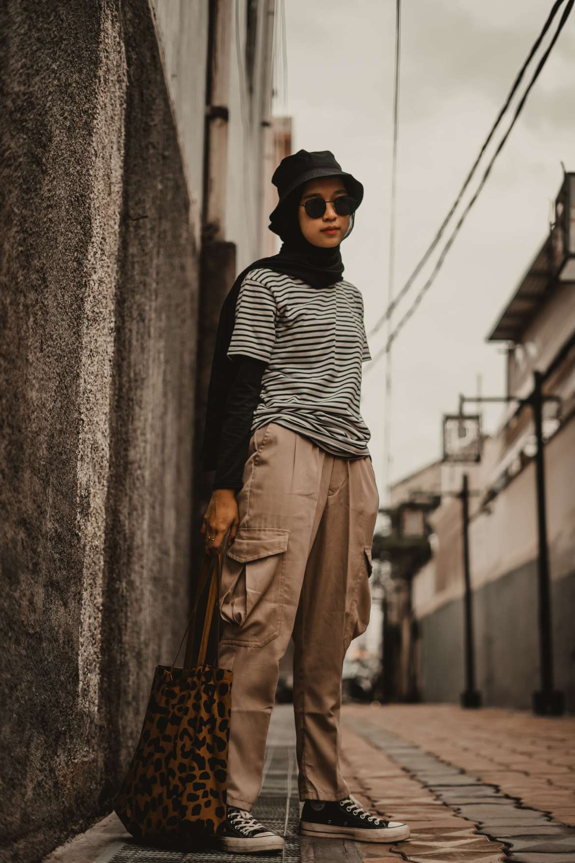 Beige Cargo Trousers