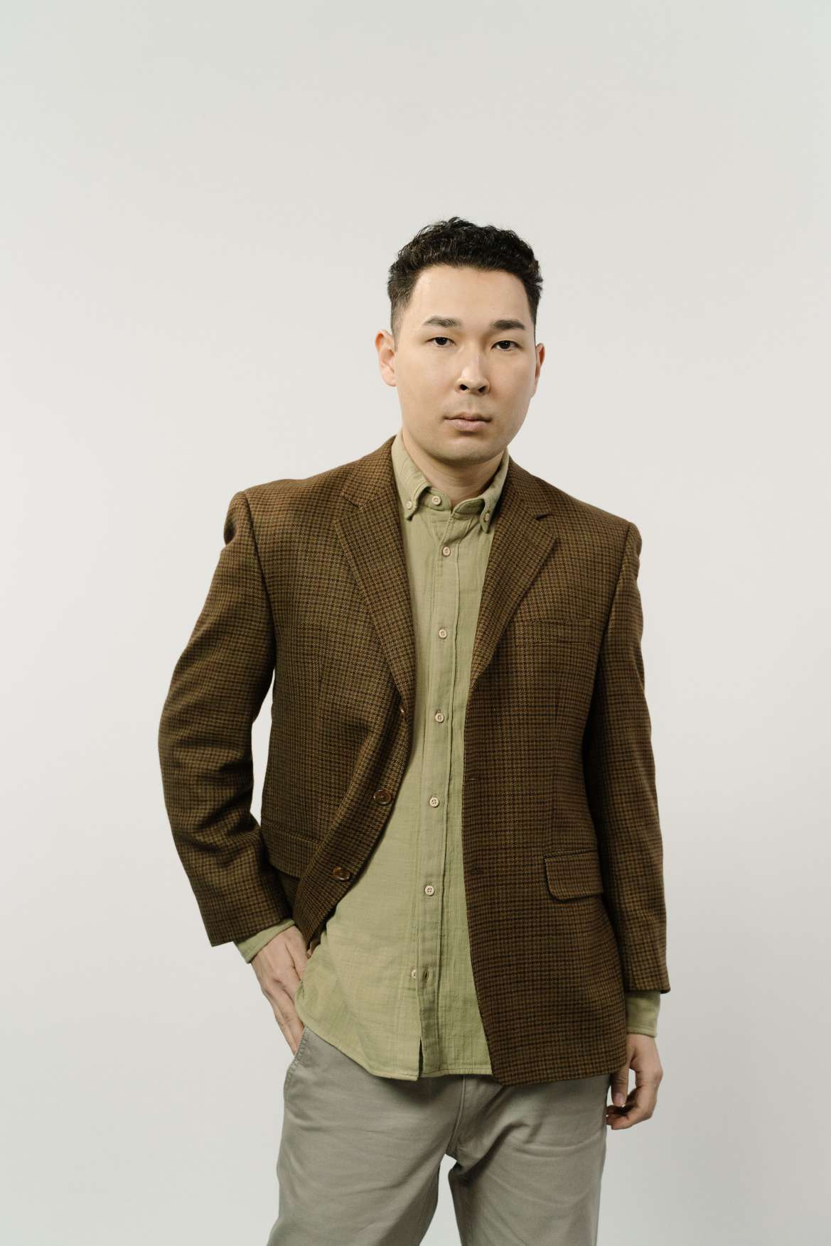 Brown Check Blazer